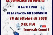 INVITACIÓN XI FINAL DE LA CANCIÓN VIFEGONISTA OCTUBRE 29 DE 2020