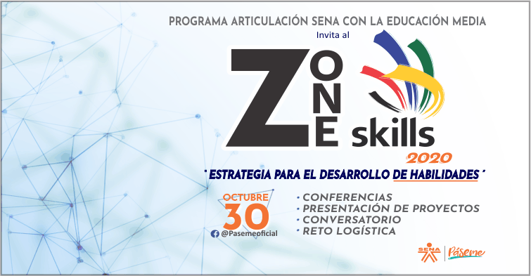 INVITACIÓN A ESTUDIANTES ARTICULACIÓN SENA AL RETO ZONE SKILLS OCTUBRE 30 DE 2020