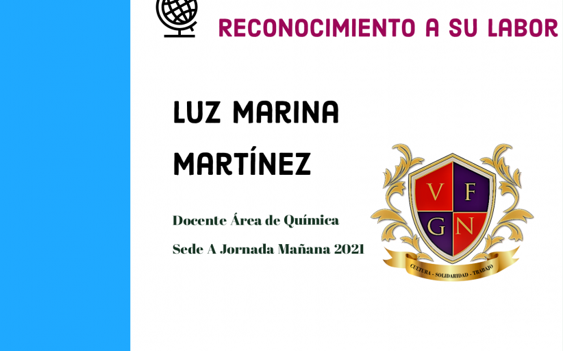 RECONOCIMIENTO A LA DOCENTE LUZ MARINA MARTÍNEZ
