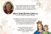 CONDOLENCIAS DE LA SEDE B A LA DOCENTE MARÍA ISABEL HURTADO GUTIÉRREZ