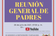 Invitación Reunión General de Padres Julio 28-7:30 pm