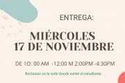 ENTREGA DE PAE-MIÉRCOLES 17 DE NOVIEMBRE 2021